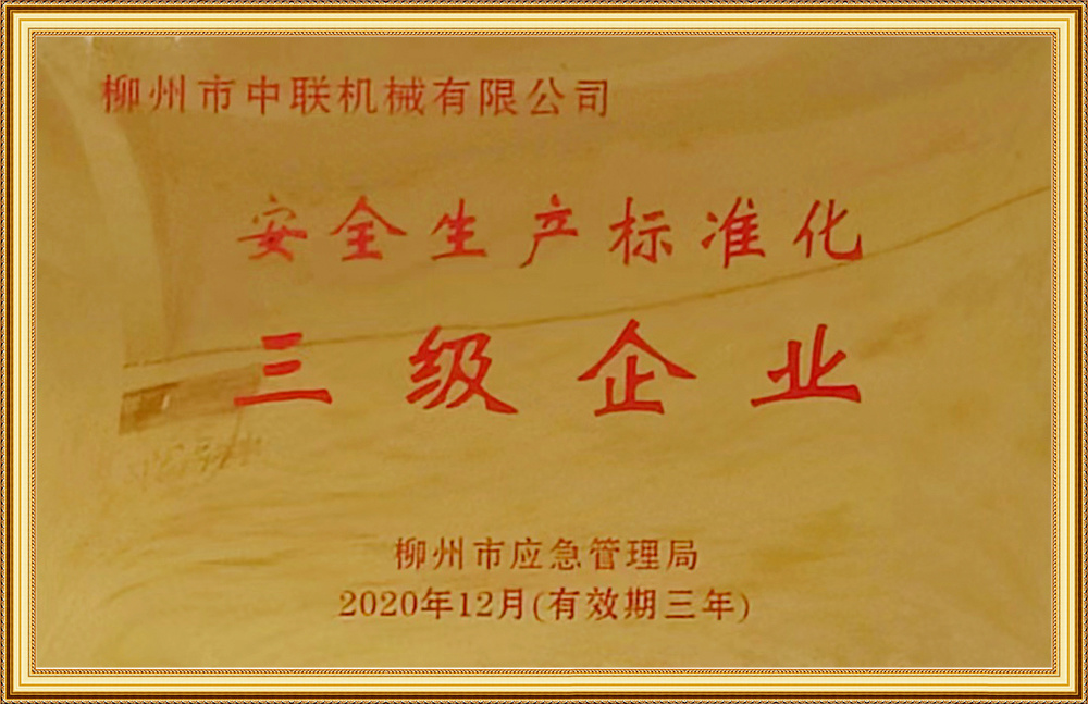 安全(quan)生産标(biao)準化三(san)級企業(ye)